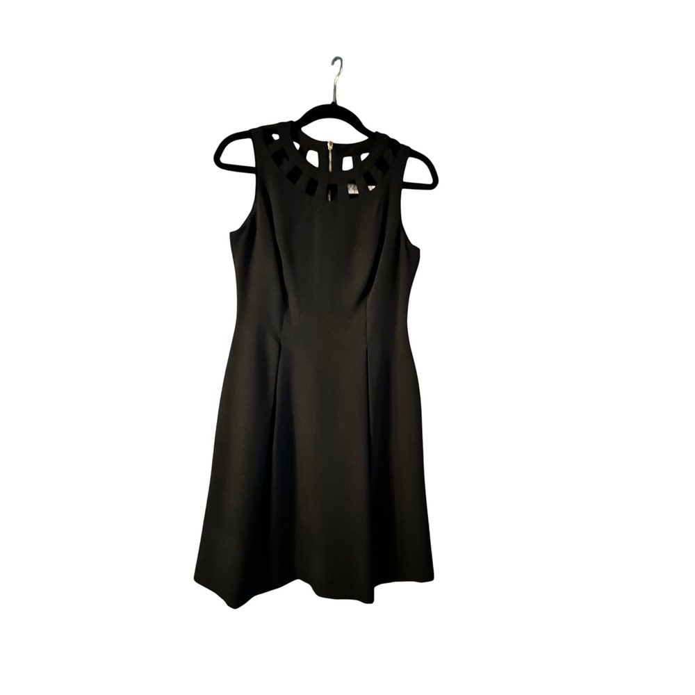 Eliza J Black Sleeveless Sheath Dress Cutout Neckline Party Size‎ 6